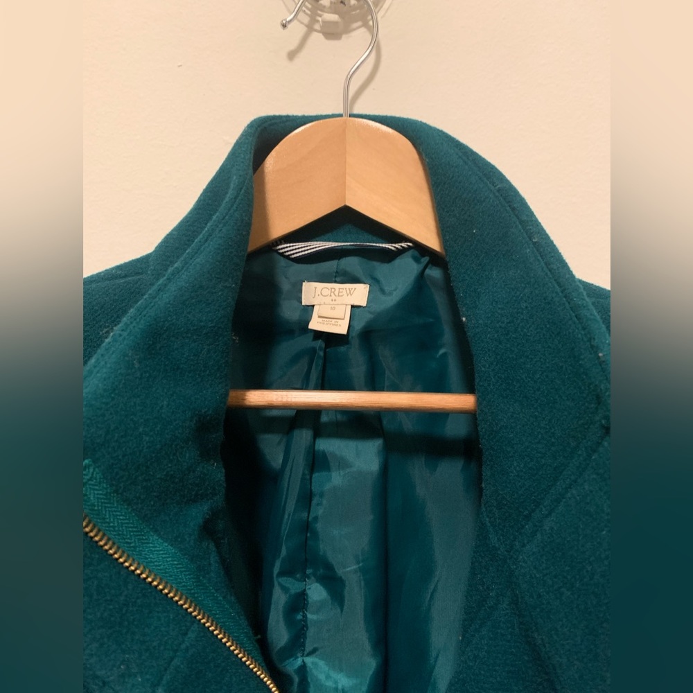 J.Crew Emerald Green Wool Coat